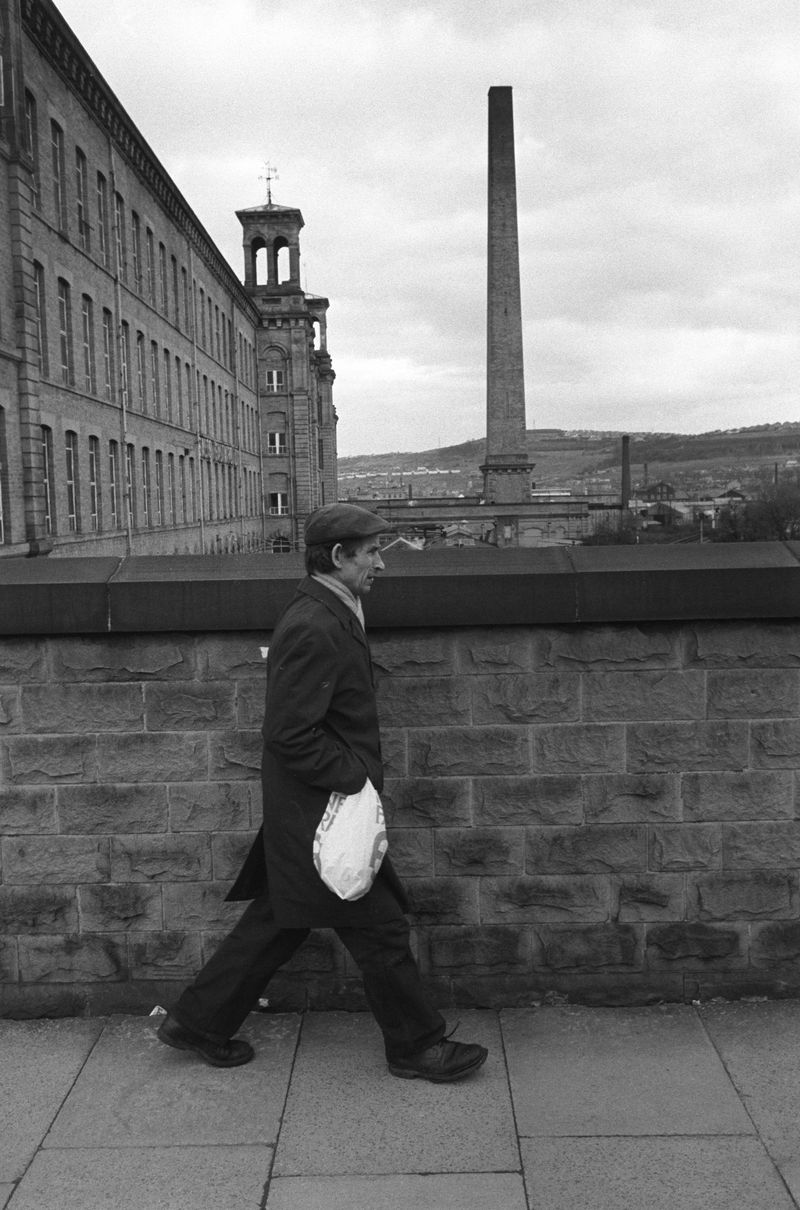 Male factory worker Saltaire, near Shipley, Bradford, West Yorkshire England 1981