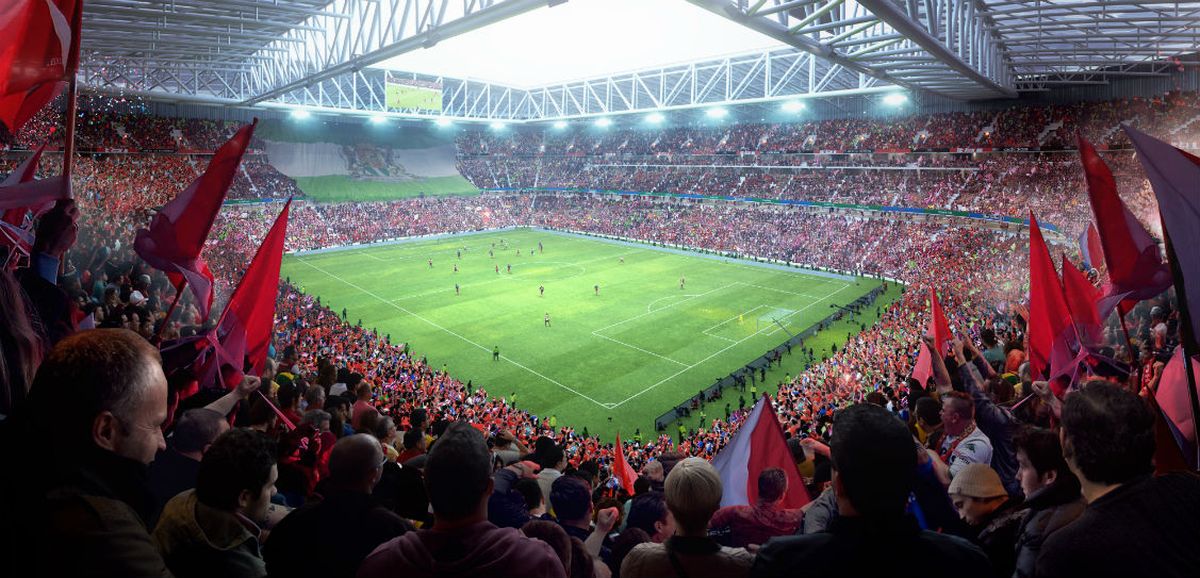 „Feyenoord“ stadiono viešoji erdvė (arch. D.Gianotten bei K. van Casteren, S.Takagi; OMA)