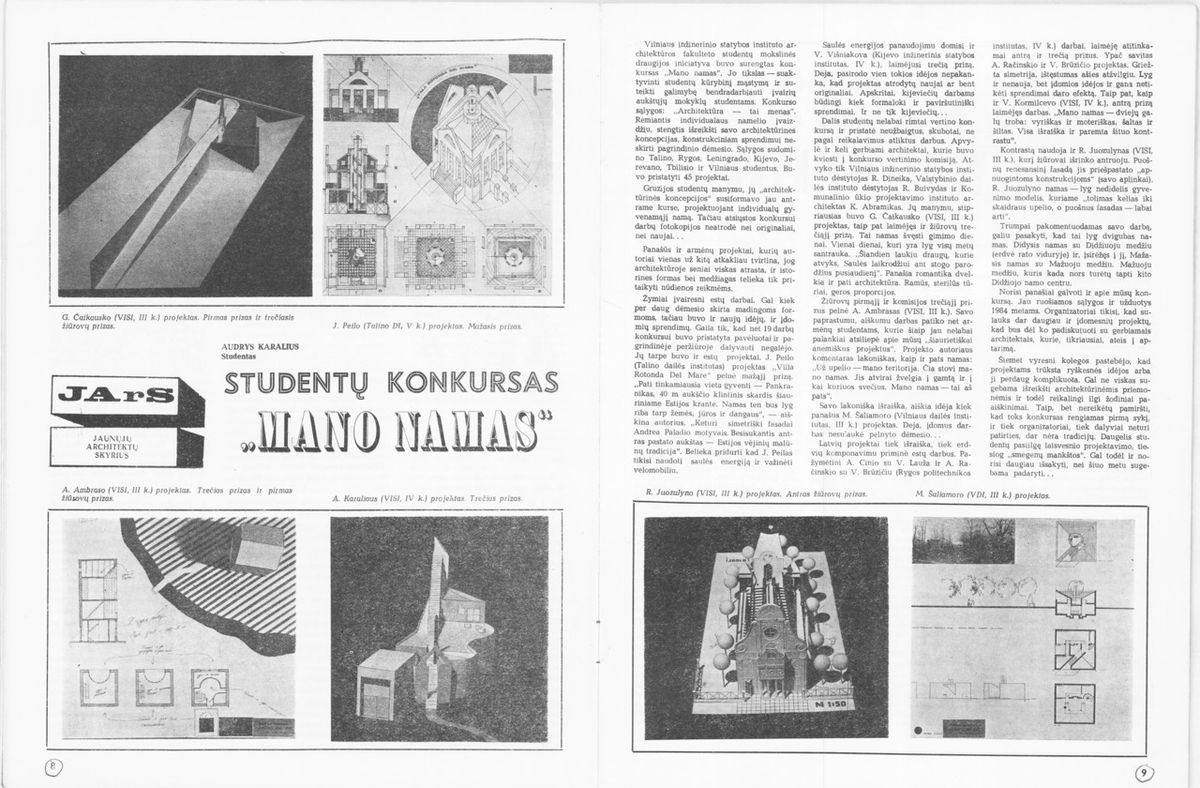 Pirmasis architektūros studentų konkursas SIKON apskelbtas ant visos Lietuvos TSR (1983 m.). Foto: Pilotas.LT archyvas.