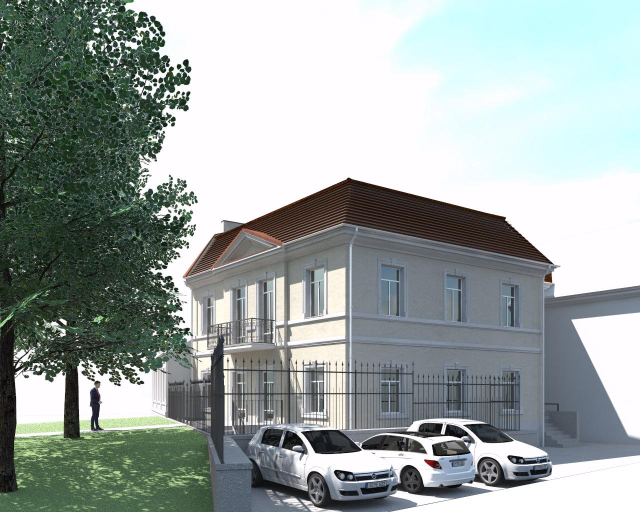 Administracinio pastato S.Daukanto a. 2, Vilniuje kapitalinio remonto projektiniai pasiūlymai (autorius Alvydas Šeibokas, UAB „Archihalė“, PV Vaida Cromley)