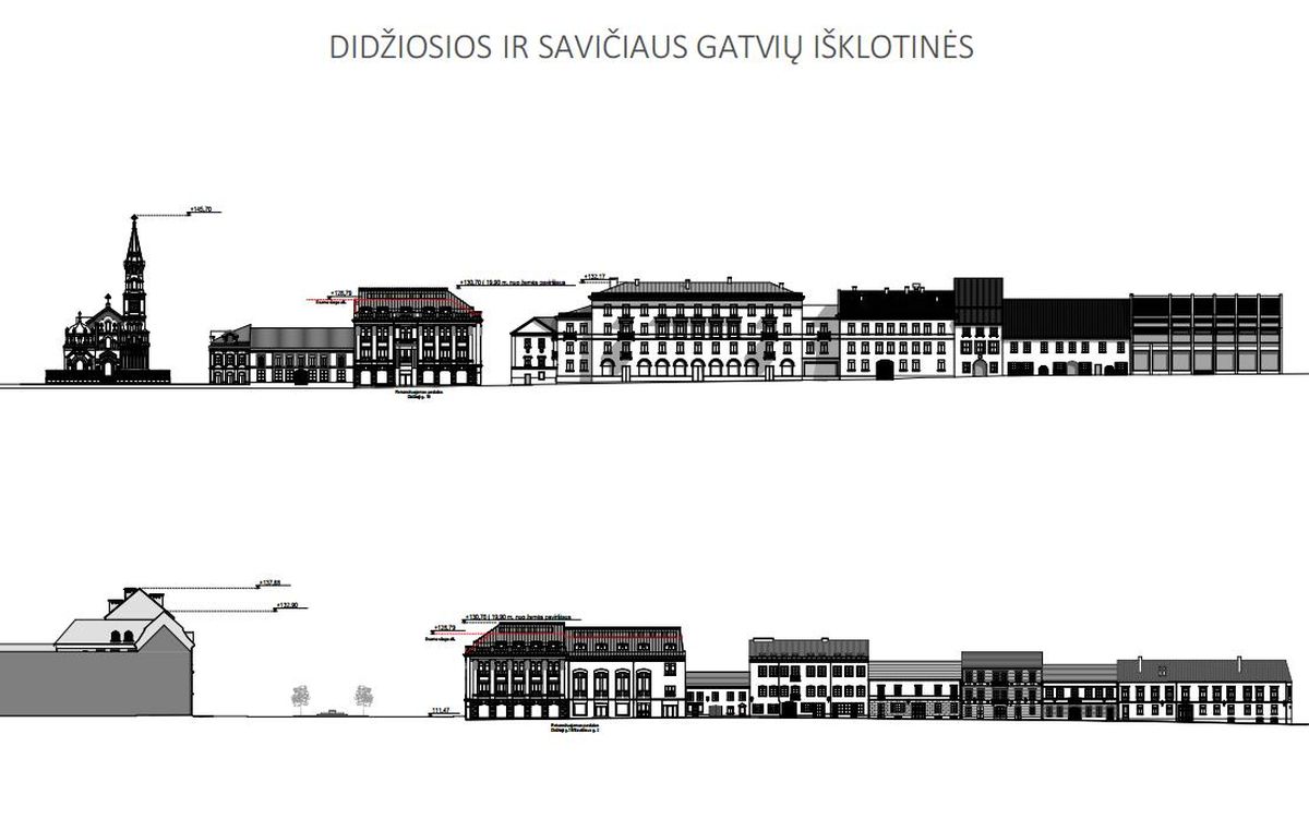 Administracinio pastato Didžioji g. 18 rekonstravimo projektiniai pasiūlymai (autoriai: archi. K.Pempė, V.Lukoševičius ir I.Sirijitavičiūtė).