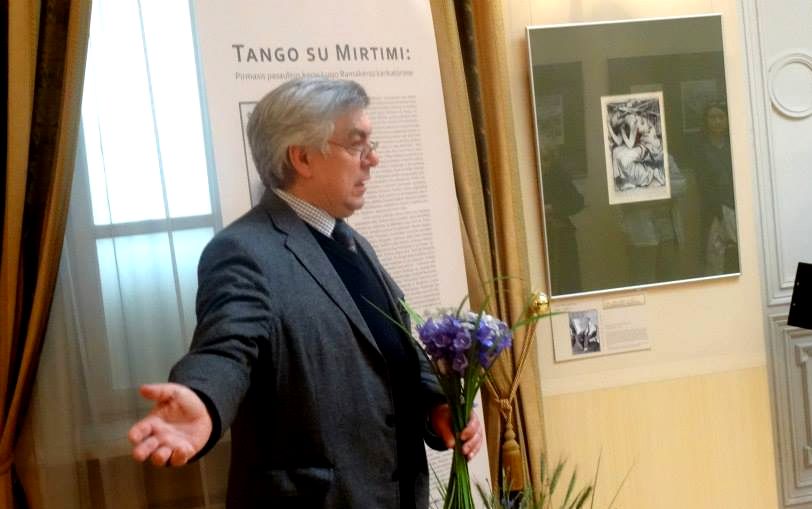 Osvaldas Daugelis ir paroda “Tango su mirtimi”... Foto: O.Daugelio asmeninis archyvas.