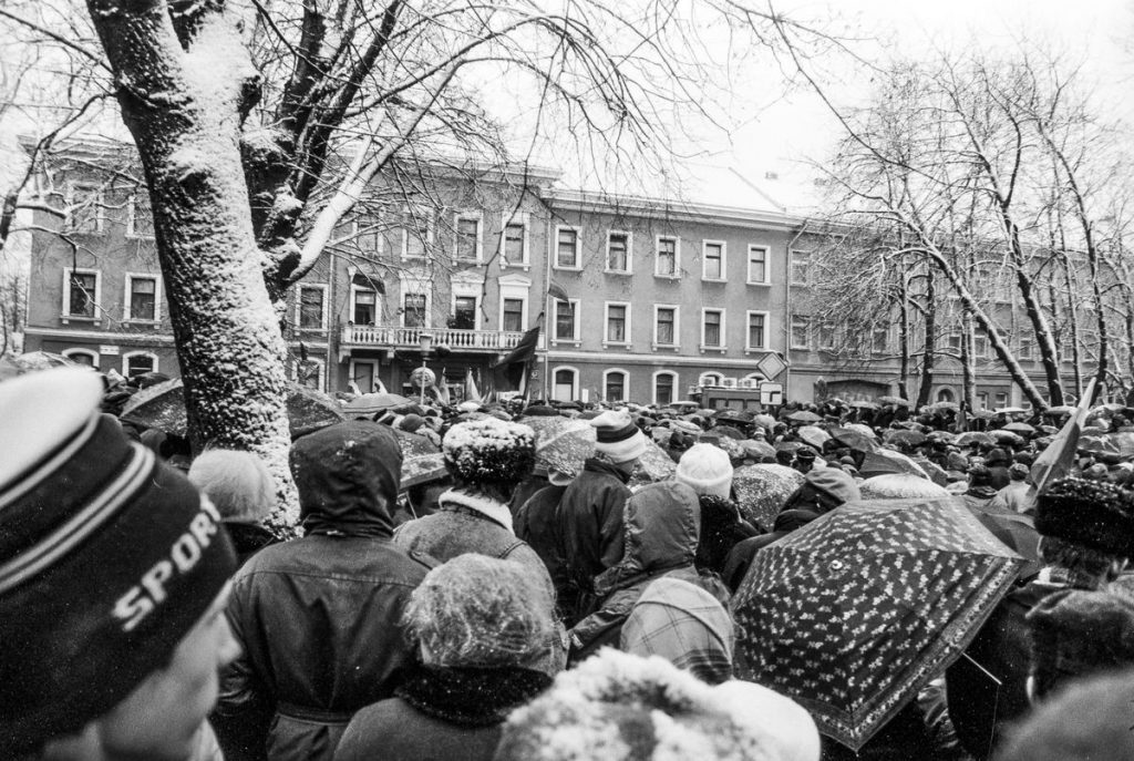 1991-ųjų sausio įvykiai Šiauliuose. Foto: V.Kisielis