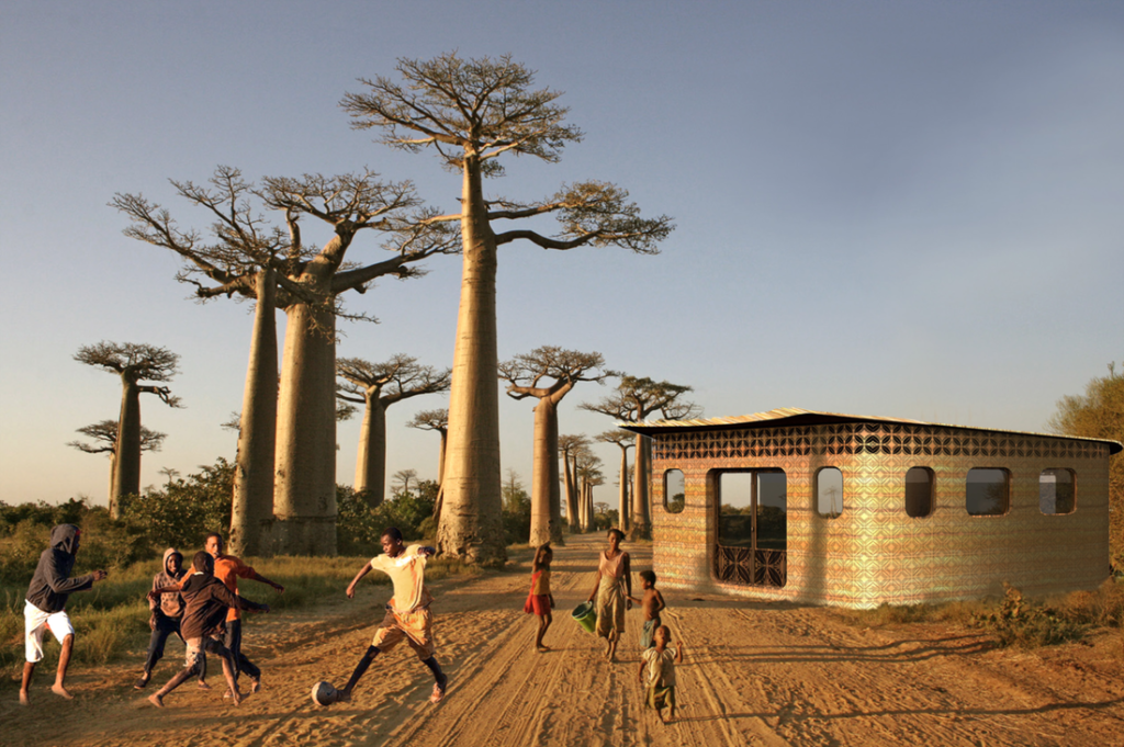 Mokykla Madagaskare (arch.: "Studio Mortazavi". Pav.: „Thinking huts“ . 