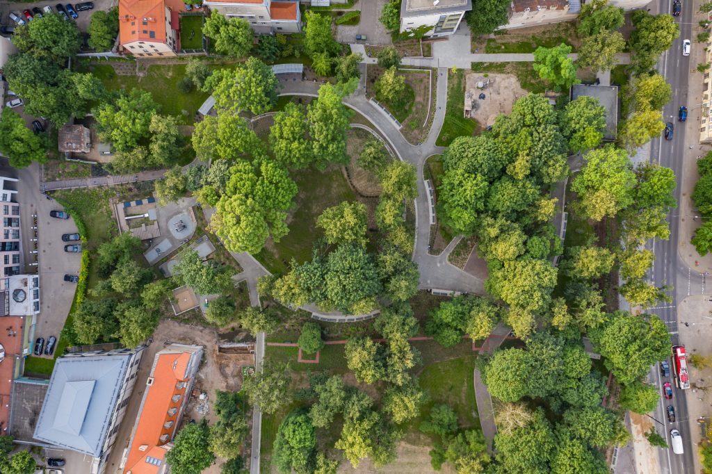 Reformatų sodas (atnaujinimo arch. J.Večerskytė-Šimeliūnė, „Vilniaus planas“).