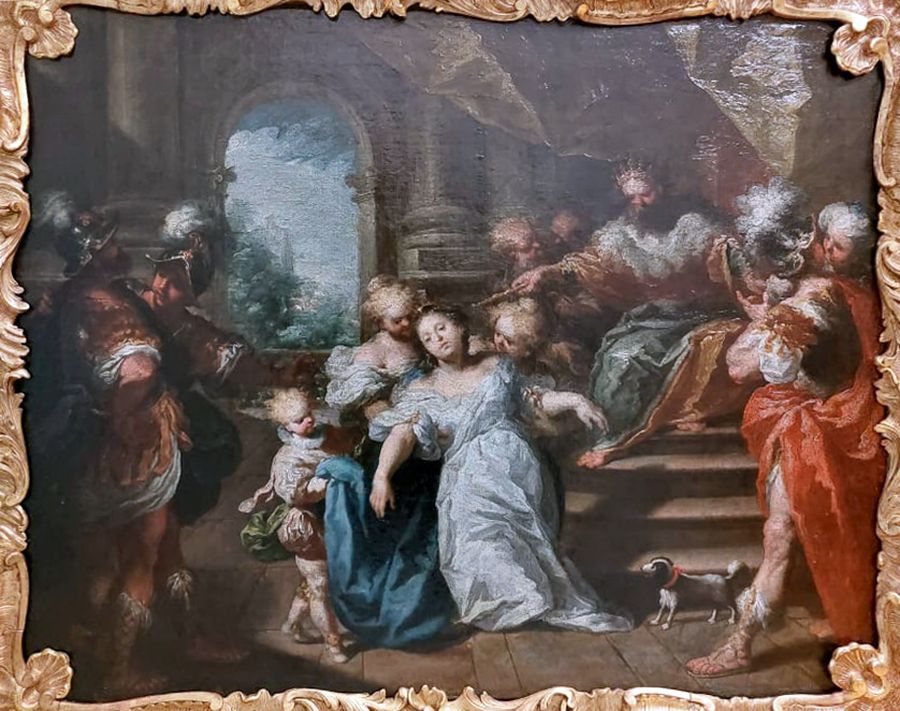 Paveikslas „Estera prieš Artakserksą“, dailininkas nežinomas, XVIII-XIX a. Nuotr. D. Tarandaitės.
