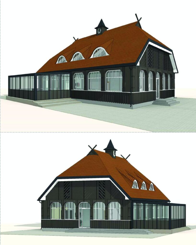 Restoranas „Strandhalle“ Smiltynėje. Atkūrimo projektas („Profesionali architektūra“ ; PV A.Monstavičius, arch. P.Sipavičius).