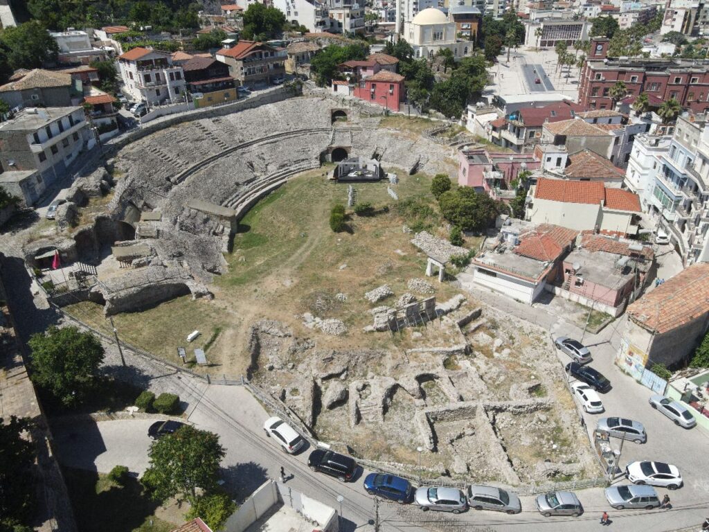  Senovės Romos laikų amfiteatras Duresio mieste (Albanija). Foto: AADF.