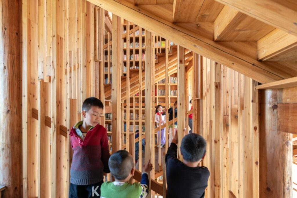 Pingtano vaikų biblioteka Kinijoje (arch. „Condition_Lab“). Foto: Sai Zhao.