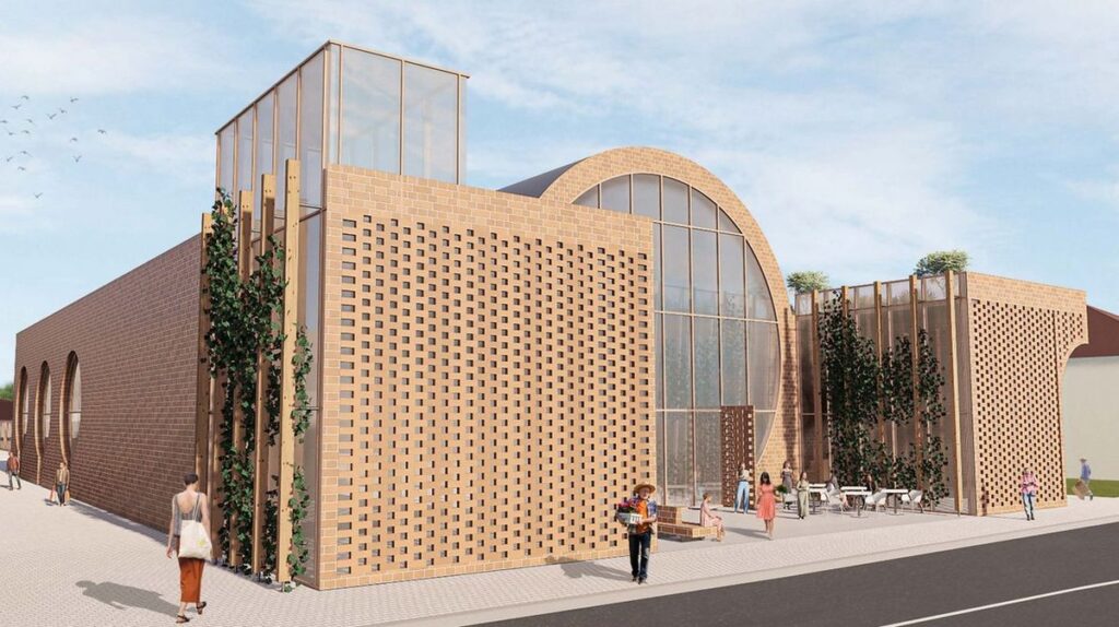 Viešasis paviljonas su automobilių saugykla Kaune (arch. G.Janulytė-Bernotienė, G.Zykuvienė). 