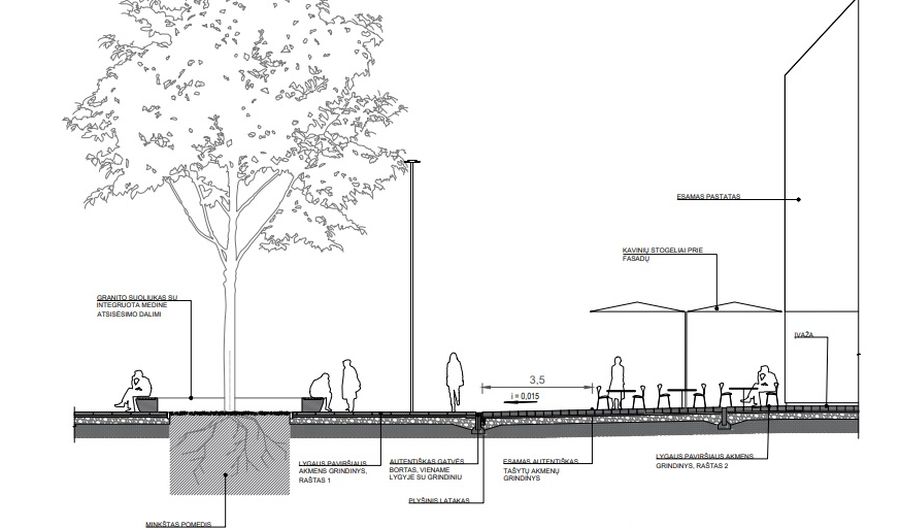 Kauno Rotušės aikštės kapitalinio remonto projektas (projektuotojas – „SOMA Architects“; projekto dalies vadovas K.Mikšys; kultūros paveldo dalies architektė L.Janušaitienė; architektai P.Dumčius, L.Bareikytė-Dumčiuvienė, D.Žvirblis). 