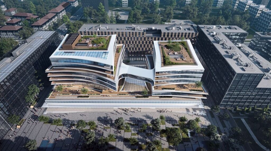 Verslo centro „Business Stadium Central“ (arch. „Zaha Hadid Architects“, „Unitectus“).