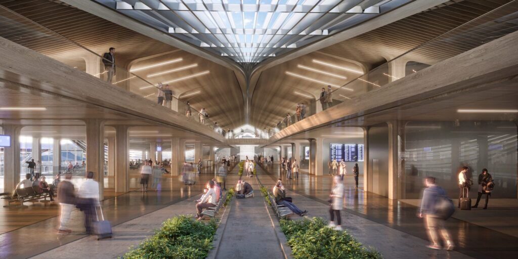 Projektas „Green Connect“ (arch. „Zaha Hadid Architects“), 1-oji vieta.