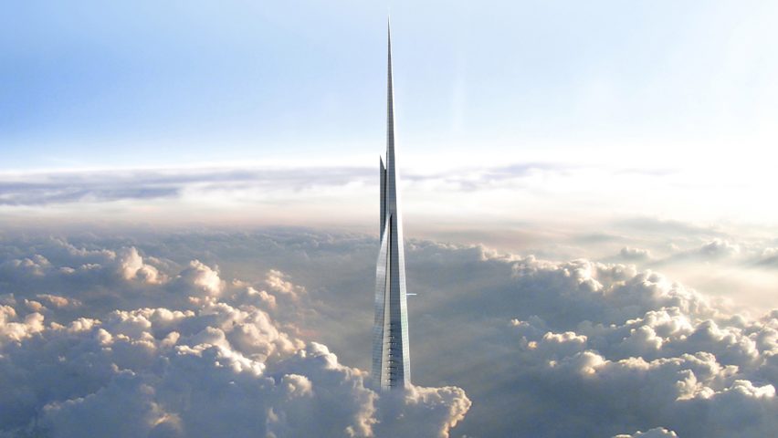 Saudo Arabijoje šiuo metu statomas 1 km aukščio Džidos bokštas (arch. Adrian Smith + Gill Gordon Architecture). 