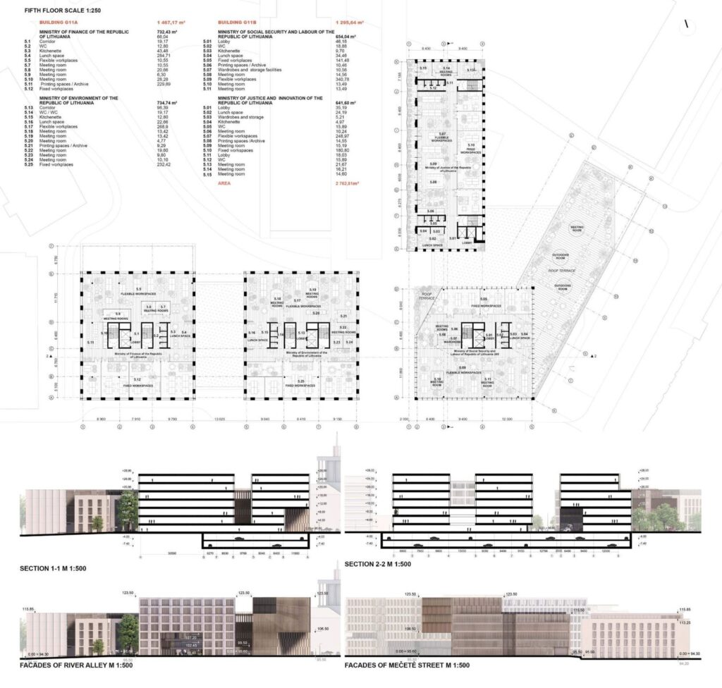 Konkursinis projektas „Demokratijos uostas“ (arch. „Studija Archispektras“), 1-oji vieta.