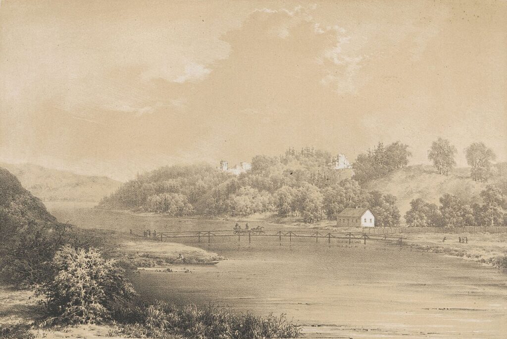 Dubingių pilies ir rūmų liekanos, Napoleonas Orda, 1872 m. PILOTAS.LT archyvas. 