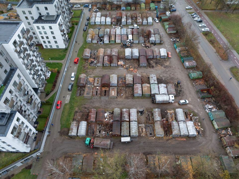 Vaikų darželis iškils nuo metalinių garažų atlaisvintame Šnipiškių sklype. Foto: Vilniaus savivaldybės. 