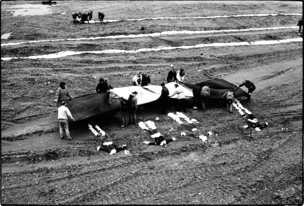 „Post Ars“ akcija „Zatyšiai“. 1990. Foto: G.Zinkevičiaus.