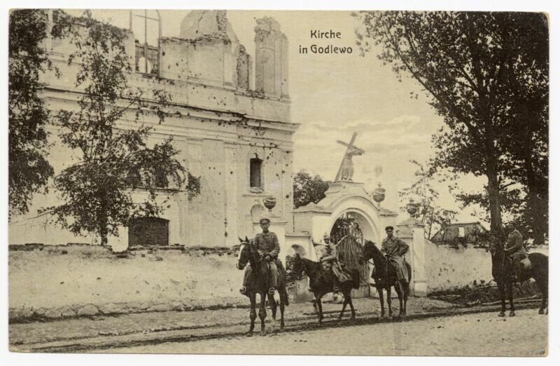 Sugriauta Garliavos Švč. trejybės bažnyčia, F.Krauskopf, apie 1916 m.