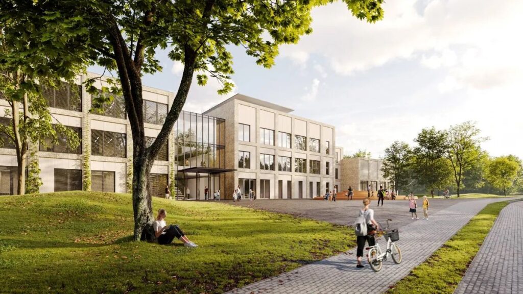 Progimnazija Pavilnio rajone (projektuotojas: „Office De Architectura“; arch. J.Bernotaitė, P.Vaitiekūnas, A.Ropolas).