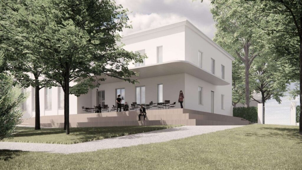 Administracinės paskirties pastato Vytauto g. 2, Trakuose rekonstrukcija (arch. V.Biekša , E.Matulaitytė, G.Žiemelis).