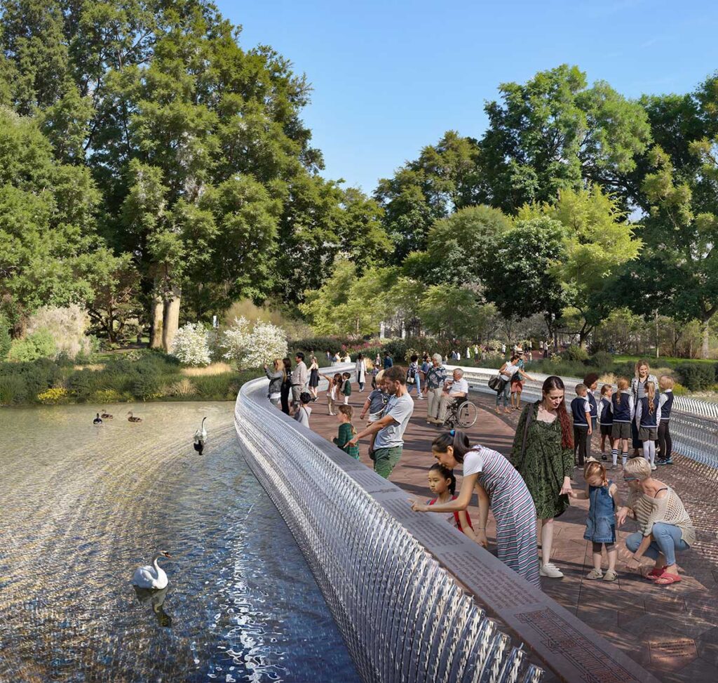 Nacionalinis karalienės Elžbietos II memorialas Londone (arch. „Foster + Partners“), 1-oji vieta.