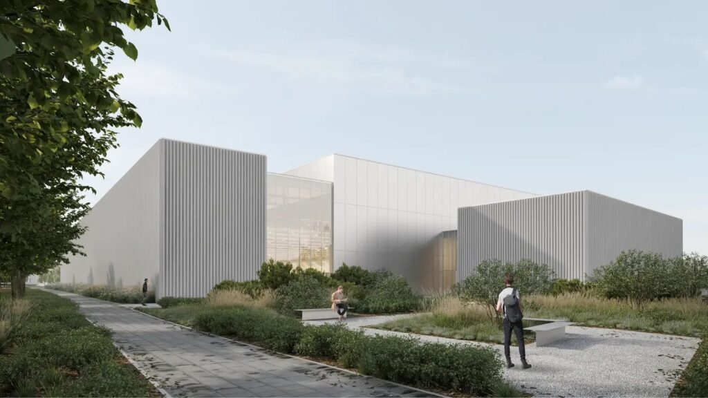 Žirmūnų lengvosios atletikos maniežas (projektuotojas „IMPLMNT architects“; arch. A.Syrusas ir kt.).