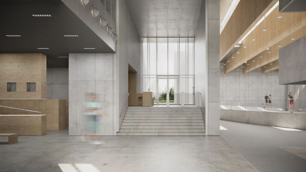 Žirmūnų lengvosios atletikos maniežas (projektuotojas „IMPLMNT architects“; arch. A.Syrusas ir kt.).