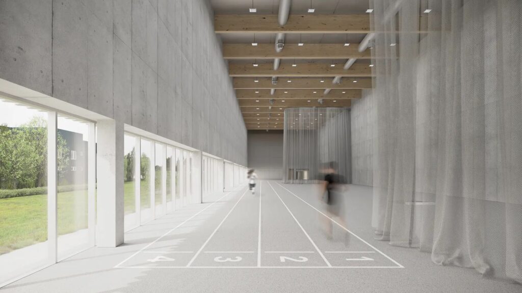 Žirmūnų lengvosios atletikos maniežas (projektuotojas „IMPLMNT architects“; arch. A.Syrusas ir kt.).