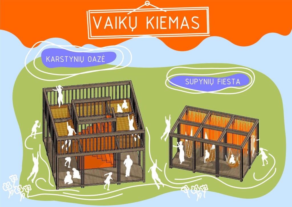 „Vaikų kiemas“ (arch. E.Deksnytė, S.Buoželytė).