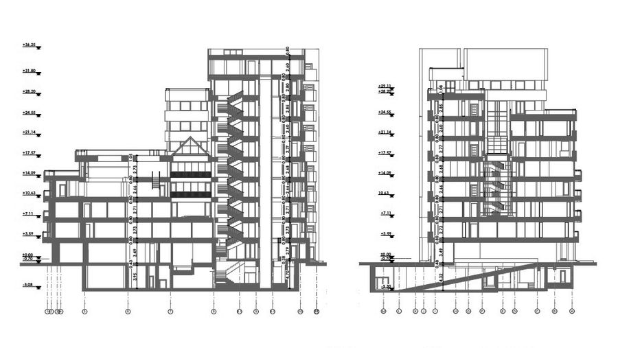 „Lietkoopsąjungos“ pastato rekonstrukcija (arch. M.Rekevičienė, J.Šeibokas, L.Rekevičius).