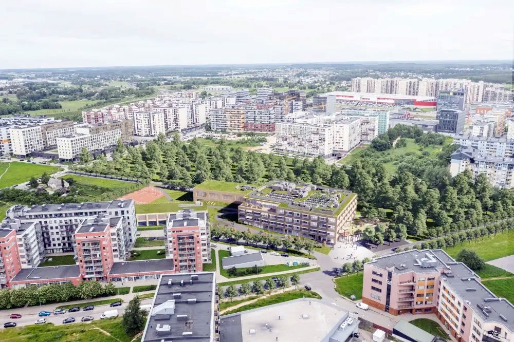 Perkūnkiemio progimnazija Vilniuje (arch. J.Bernotaitė, A.Ropolas, P.Vaitiekūnas; PV - J.Šniepienė).
