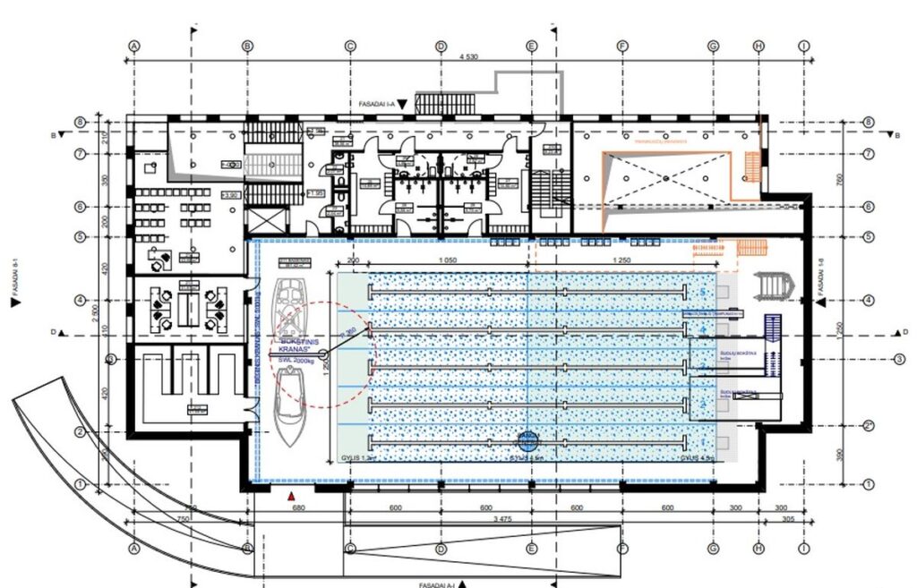 Jūrų inžinerijos ir atsinaujinančios energijos kompetencijų centras (arch. G.Petrauskas, A.Baužys (PV), L.Marčiulaitienė).