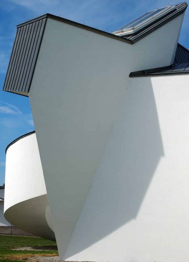 Dizaino muziejus „Vitra“. (1989 m., arch. F.Gehry). Eksterjero fragmentas. Foto: Almanto Bružo.