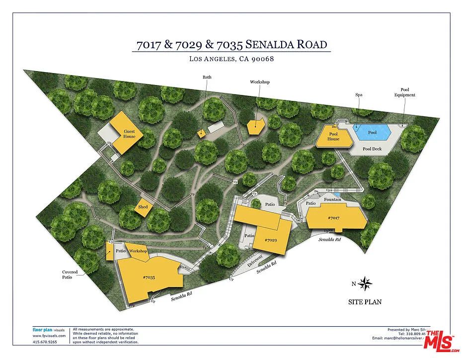 Davido Lyncho gyvenamasis-kūrybinis kompleksas Holivudo kalvose. Foto: Zillow. 