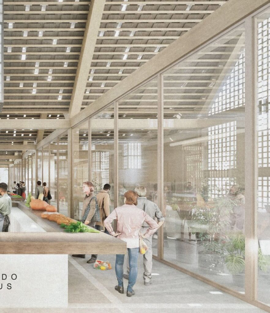 Gargždų turgaus ir aikštės pertvarkymo konkursinis projektas „Gargždo turgus“ (arch. „Bauland“), 1-oji vieta.