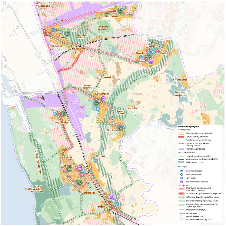 Klaipėdos rajono priemiesčių teritorijų urbanistinis tyrimas (autoriai MB „Pupa – strateginė urbanistika“). 