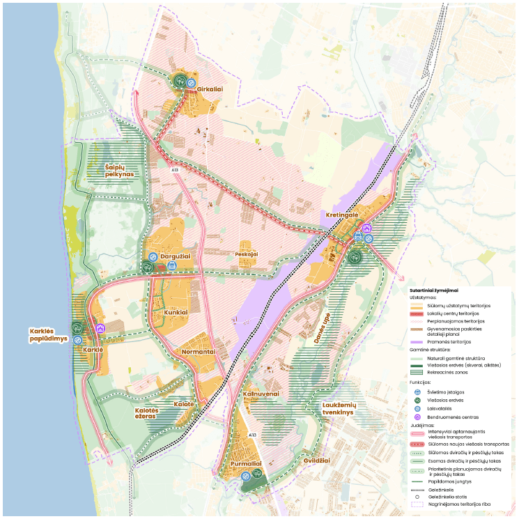 Klaipėdos rajono priemiesčių teritorijų urbanistinis tyrimas (autoriai MB „Pupa – strateginė urbanistika“). 