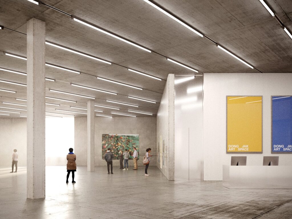 Dongjako rajono meno centras Seule (arch. „Christ & Gantenbein“). 