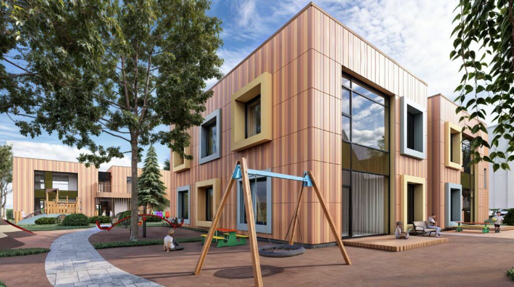 Vaikų lopšelio-darželio „Traukinukas“ filialo „Boružėlė“ rekonstrukcija ((projektuotojas „Progresyvūs projektai“; PV D.Zubavičienė. arch. P.Adomaitis).