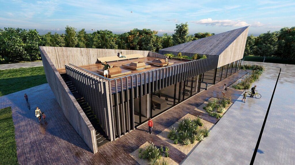 Regioninė buriavimo mokykla Šventojoje (PV ir PDV A.Baužys, arch. G.Petrauskas). 