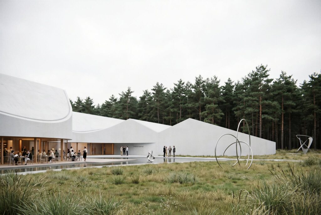 Konkursinis projektas devizu „Įkvėpti“ (arch. „HEIMA architects“, 1-oji vieta).