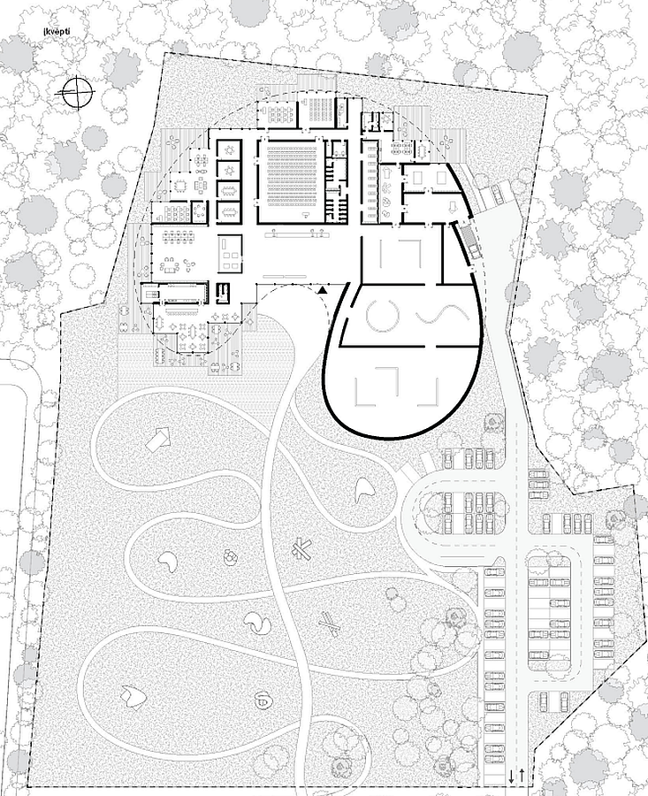 Konkursinis projektas devizu „Įkvėpti“ (arch. „HEIMA architects“, 1-oji vieta).