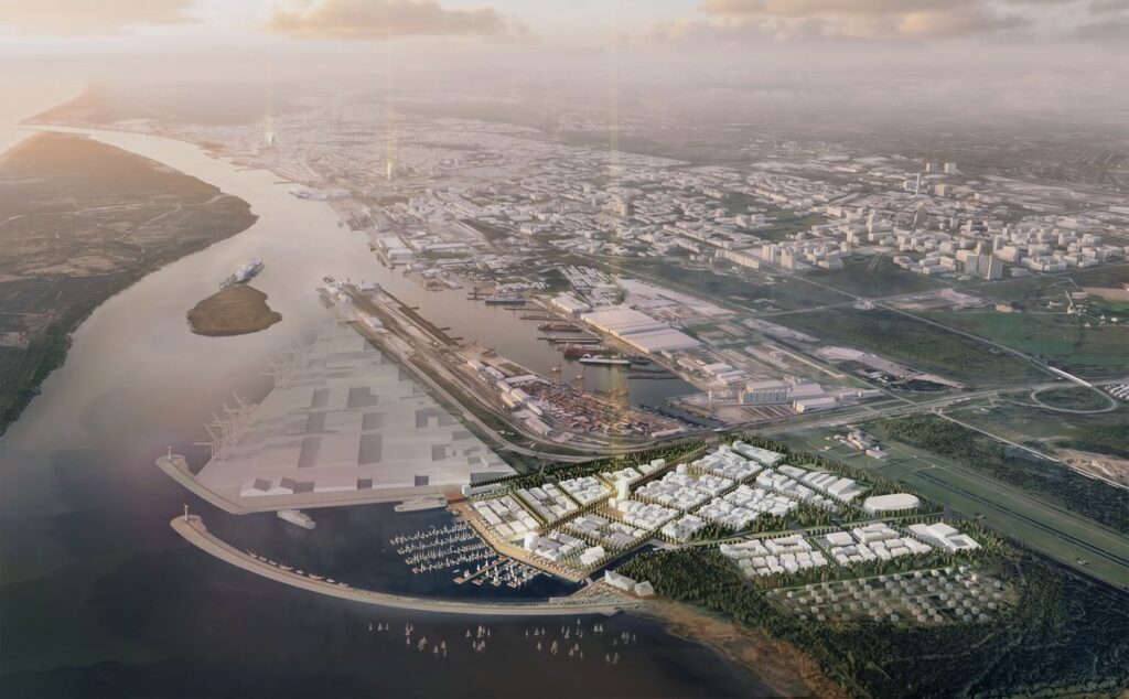 Konkursinis projektas devizu „Pietinis uostas“ („KLP2050“), 1-oji vieta. Projekto autoriai: A.Neniškis, I.Uogintas, E.Martinkevič (UAB „DO Architects“); G.Ratkutė Škačkauskienė (MB „Urban Form“).