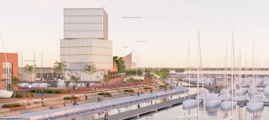 Konkursinis projektas devizu „Pietinis uostas“ („KLP2050“), 1-oji vieta. Projekto autoriai: A.Neniškis, I.Uogintas, E.Martinkevič (UAB „DO Architects“); G.Ratkutė Škačkauskienė (MB „Urban Form“).