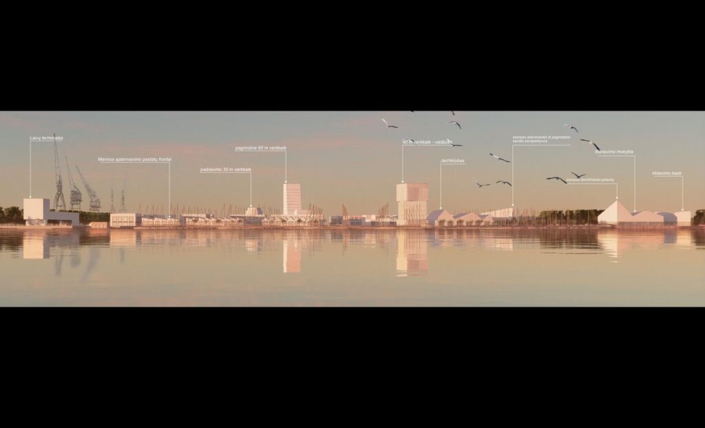 Konkursinis projektas devizu „Pietinis uostas“ („KLP2050“), 1-oji vieta. Projekto autoriai: A.Neniškis, I.Uogintas, E.Martinkevič (UAB „DO Architects“); G.Ratkutė Škačkauskienė (MB „Urban Form“).