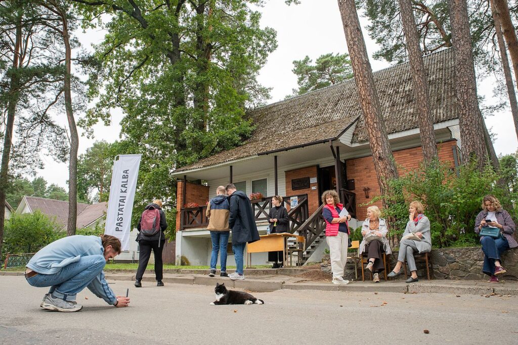 Renginio „Pastatai kalba“ akimirka Alytuje. Foto: Vytautės Ribokaitės.