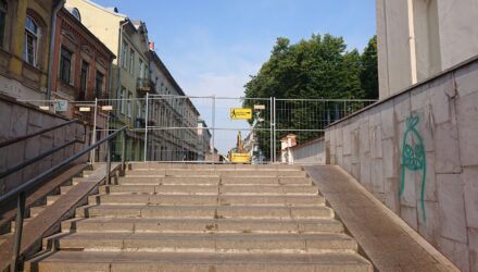 rekonstruojama Vilniaus gatvė