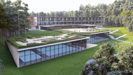 Laisvalaikio ir sveikatingumo komplekso Zarasuose konkursinis projektas (UAB „Inžinerinė mintis“, 1-oji vieta).